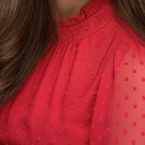 Size XXS/00 Francesca's Boutique Red Swiss Dress